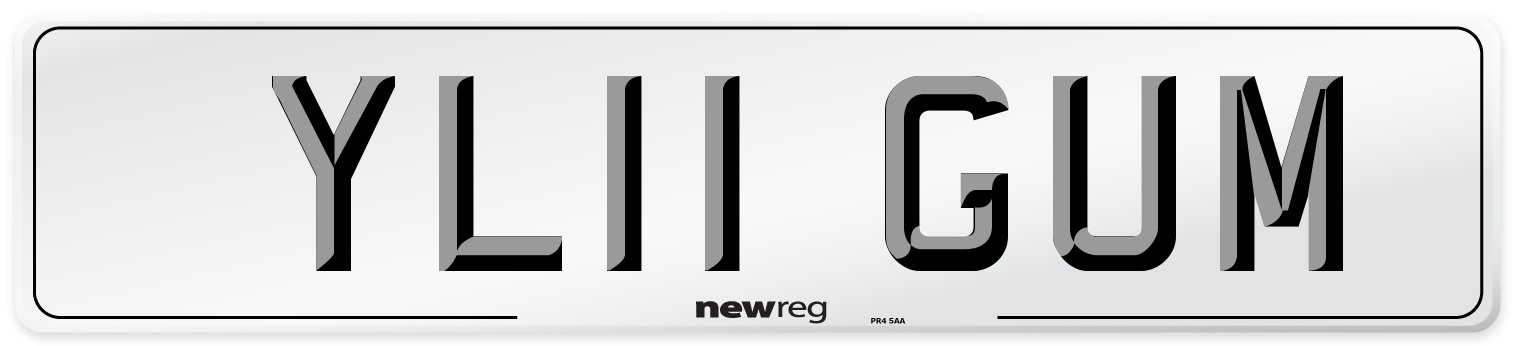 YL11 GUM Number Plate from New Reg